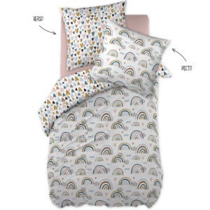 Bed linen set (duvet cover + 2 pillowcases) printed cotton ARCOEUR (double bed)