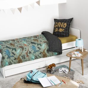 Set di biancheria da letto (copripiumino + 1 federa) in cotone stampato TRIAS (letto singolo)