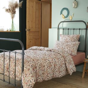 Housse de couette CAPUCINE en gaze de coton, coloris « Pampa »