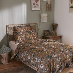 Housse de couette gaze de coton imprimée CAMÉLIA - 140 x 200 cm