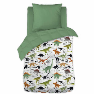 Printed duvet + 1 pillowcase Animal cards (single bed)