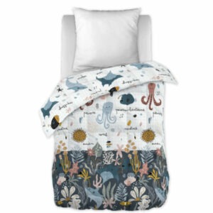 Printed duvet + 1 octopus pillowcase (single bed)