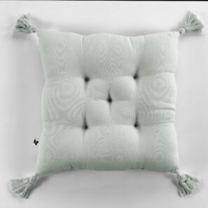 GAÏA cushion in cotton, colour « eucalyptus »