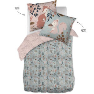 Printed duvet + 1 Renard Ecureuil pillowcase (single bed)