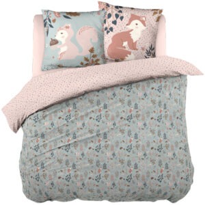 Bed linen set (duvet cover + 2 pillowcases) TAMIA printed cotton (Double bed)