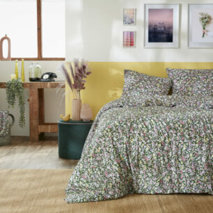 MYOSOTIS printed cotton bed linen set (duvet cover + 1 pillowcase) (single bed)