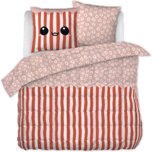 Edredón estampado + 2 fundas de almohada PopCorn (cama doble)