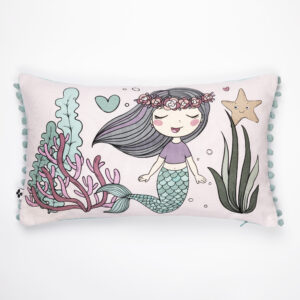 Cushion cover with pompons MAERIA