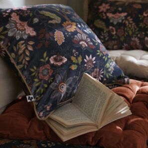 Funda de cojín de algodón estampado ALIX