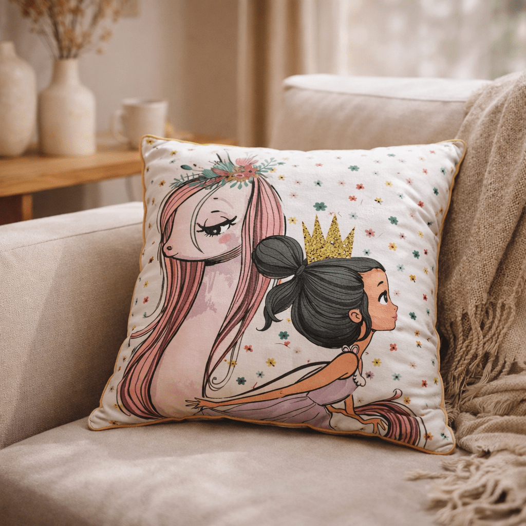 Coussin déhoussable avec passepoil coton PEGASE (IA)