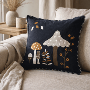 Coussin déhoussable point de cheval coton AMANITE