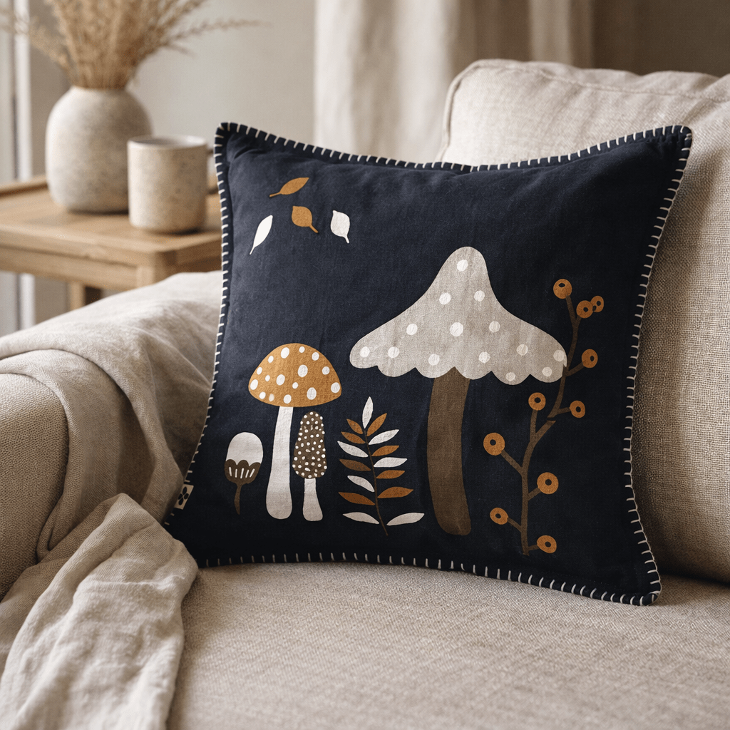 Coussin déhoussable point de cheval coton AMANITE (IA)