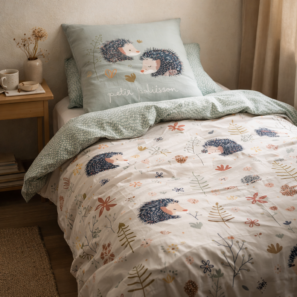 Set di biancheria da letto (copripiumino + 1 federa) in cotone stampato POLISSON (letto singolo)