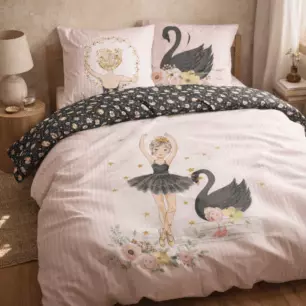 MON ETOILE juego de sábanas de algodón estampado (funda nórdica + 2 fundas de almohada) (Cama de matrimonio)