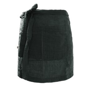 Delantal GAÏA de gasa de algodón, color « verde abeto »