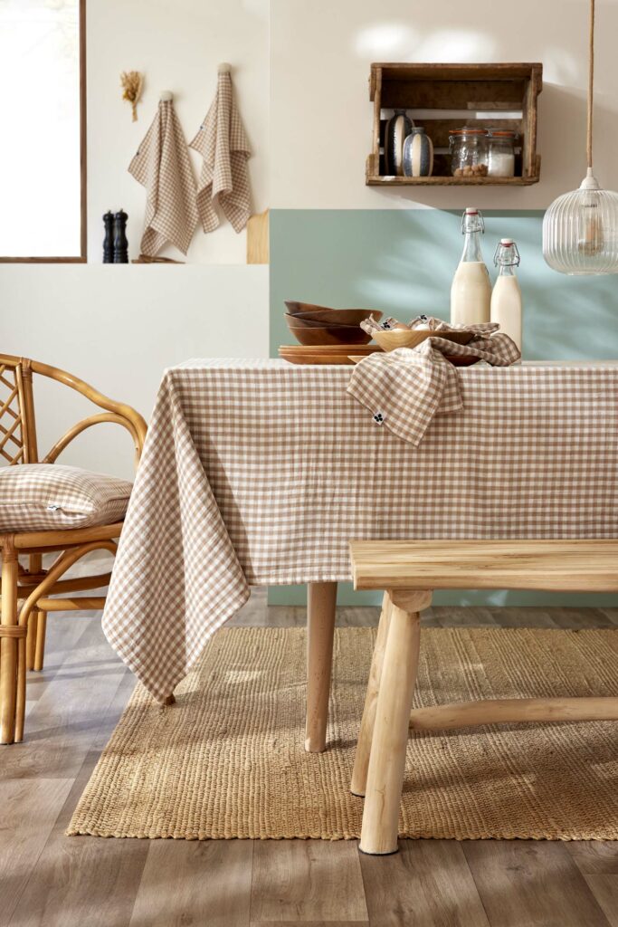 Mantel rectangular VICKIE de doble gasa