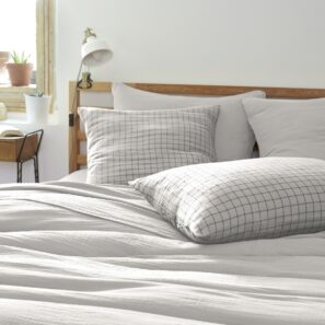 Funda de almohada de gasa de algodón GAÏA MIX