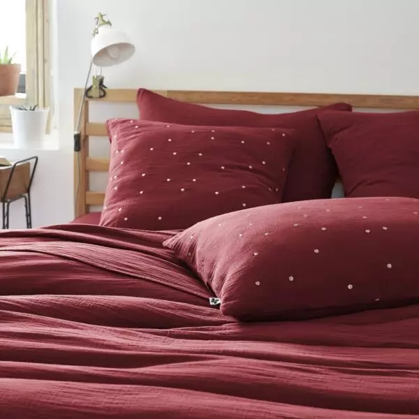 Funda de almohada de gasa de algodón GAÏA CHIC