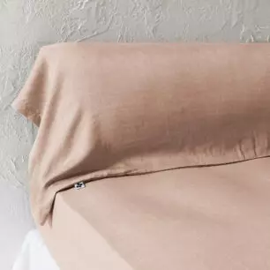 Federa per cuscino a rullo LYSANDRE in lyocell, colore « Blush »