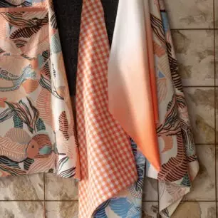 Torchon recyclé Tie&Dye 50 x 70 - Peche
