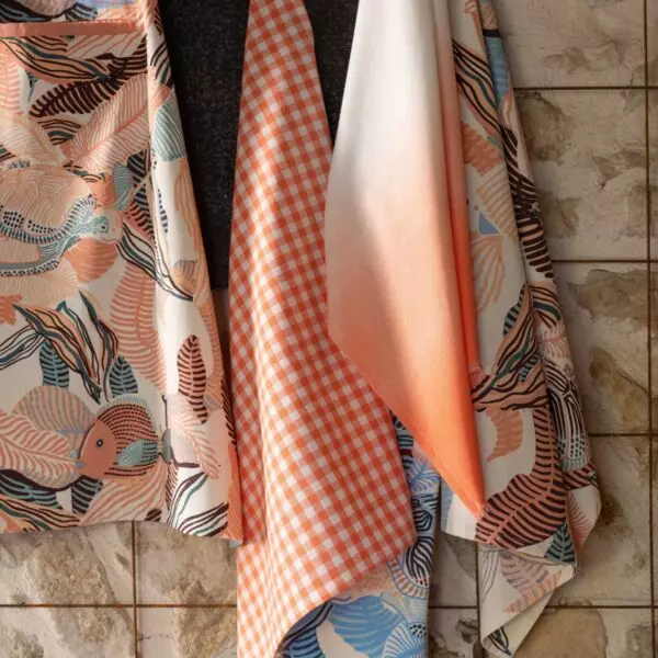 Torchon recyclé Tie&Dye 50 x 70 - Peche