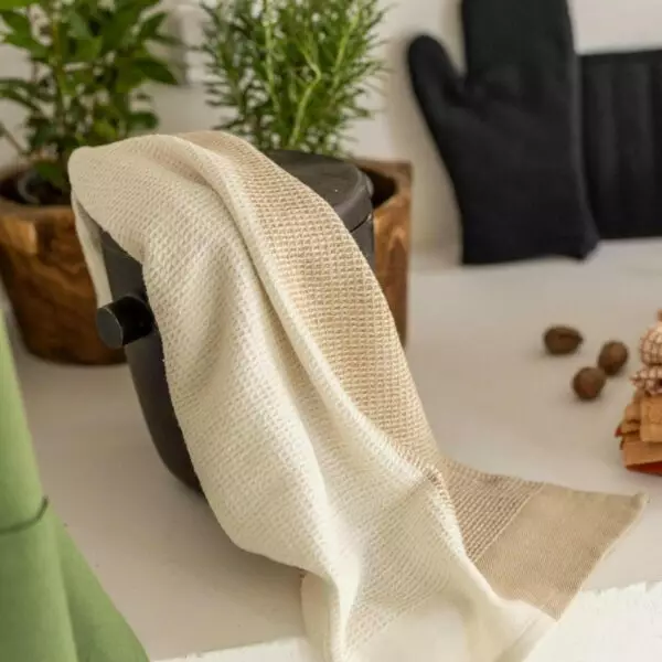 Torchon nid d'abeilles Finn recyclé 50 x 70
