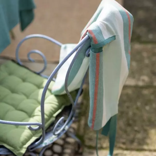 Tablier de cuisine recyclé Yuna avec poche 72 x 85 - Vert eau