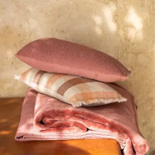 Coussin recyclé Maia - Terracotta, 30 x 50