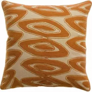 Coussin Leya avec broderies, coloris « cuivre »