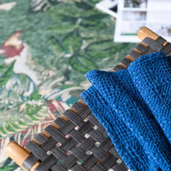 Tana cotton waffle-weave throw 140 × 200 cm