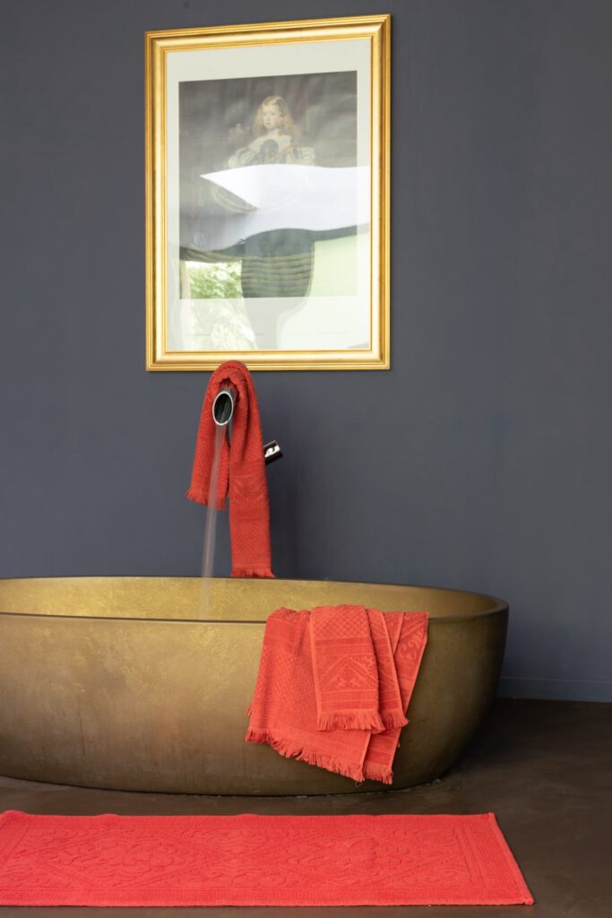Tapis de bain Enzo en coton jacquard 1 450 g/m²