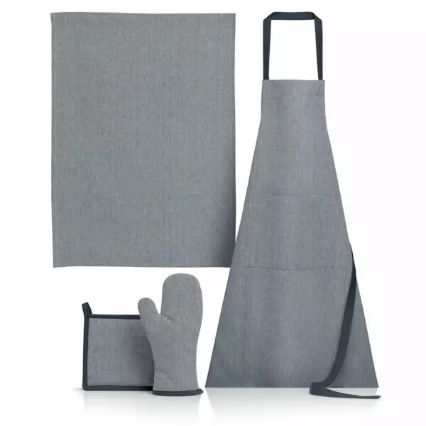 Grembiule Jani Ombra in cotone chambray 80 × 85 cm