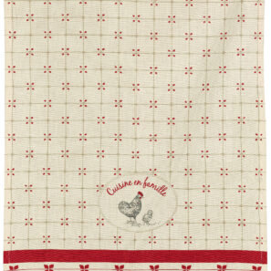 Torchon En famille Ivoire 70 x 50