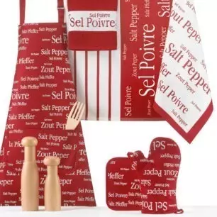 Paño de cocina estampado Sal y pimienta