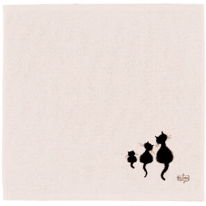 Winkler Strofinaccio Da Cucina Dubout Chat Balade - 100% Cotone Assorbente 60 Cm - Prodotto In Francia - Avorio