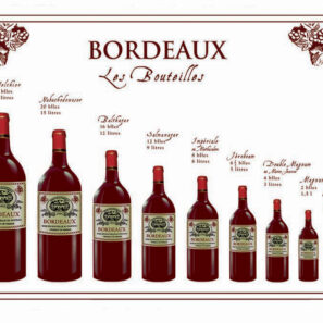 Torchon Bouteille Bordeaux Blanc 72 X 48