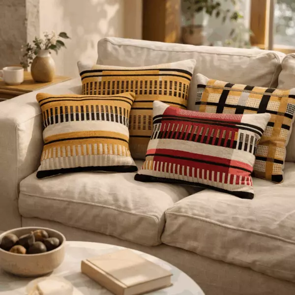 Besticktes Kissen „Eden“