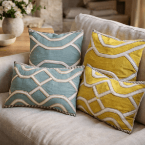 Coussin Johan brodé