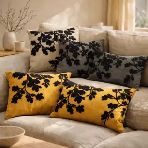 Rosalie embroidered cushion