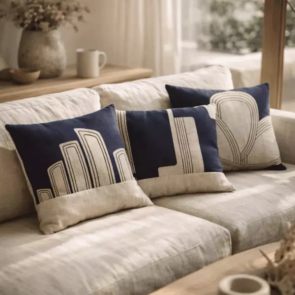Cuscino Zeff Zaha Blu marino