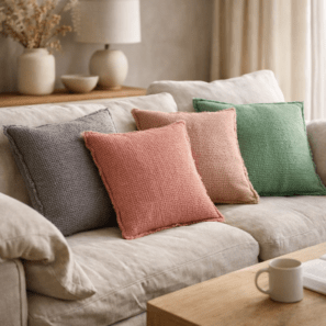 Coussin stonewashed Maia Chambray