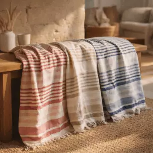 Fouta Recyclée Samoa 100x200 cm – Drap Hammam XL