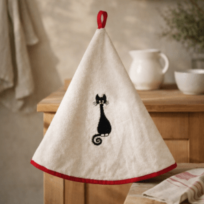 Essuie-mains Dubout Portrait Ivoire Diamètre 60 cm