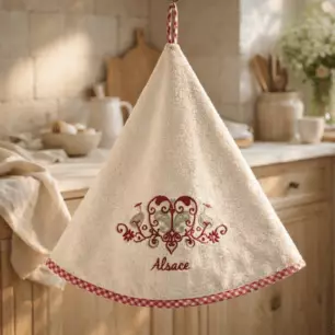 Runder Handtuchhalter „Harz“ in Elfenbeinfarbe, Durchmesser 60 cm