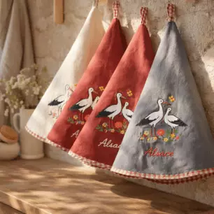Toalla de mano redonda Blom Alsace, diámetro 60 cm