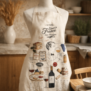 Grand Tablier de cuisine Crus d'excellence Ecru 72 x 96