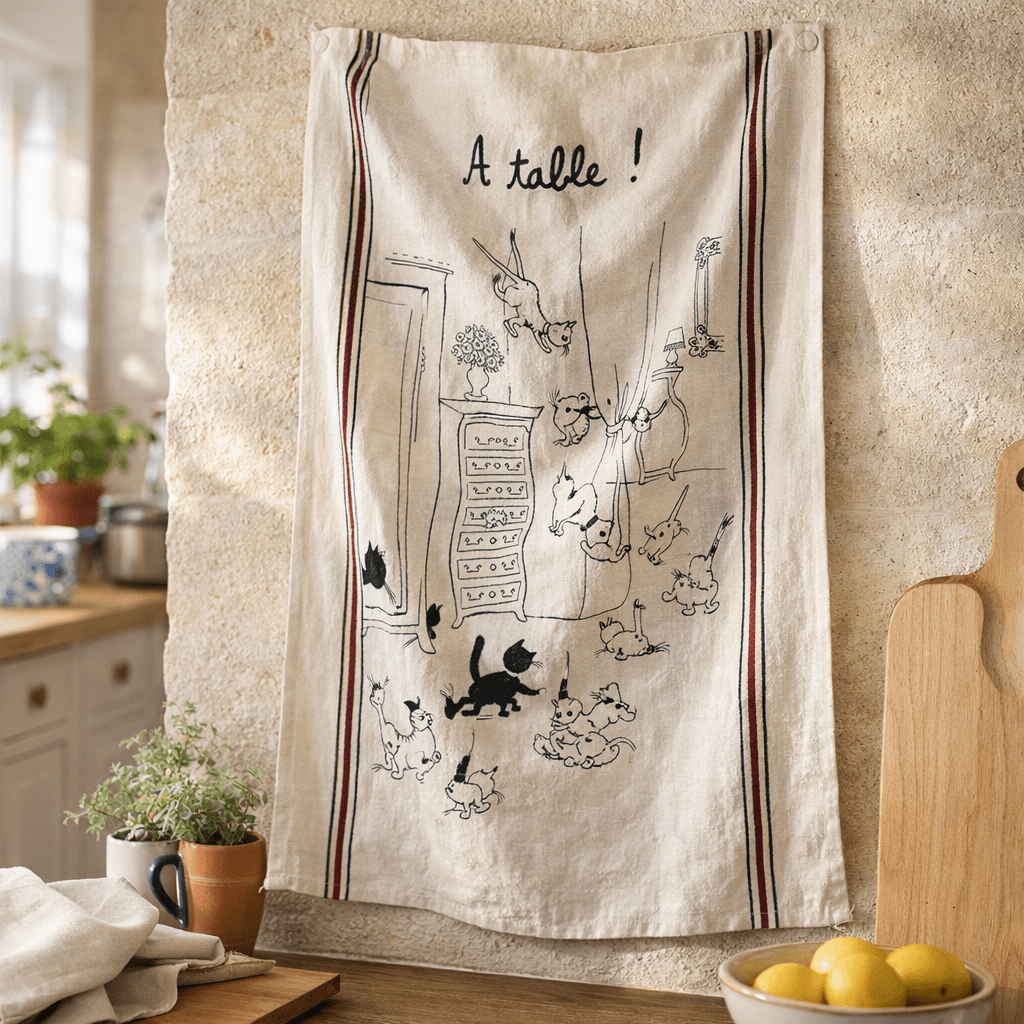 Grand Torchon Dubout Retour Des Courses Ecru 60 X 80 (IA)