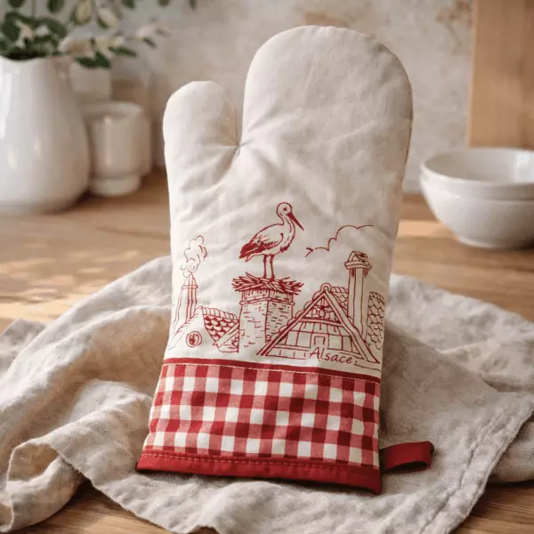Set aus Topflappen/Ofenhandschuh „Assa Ficelle“ 18 x 28