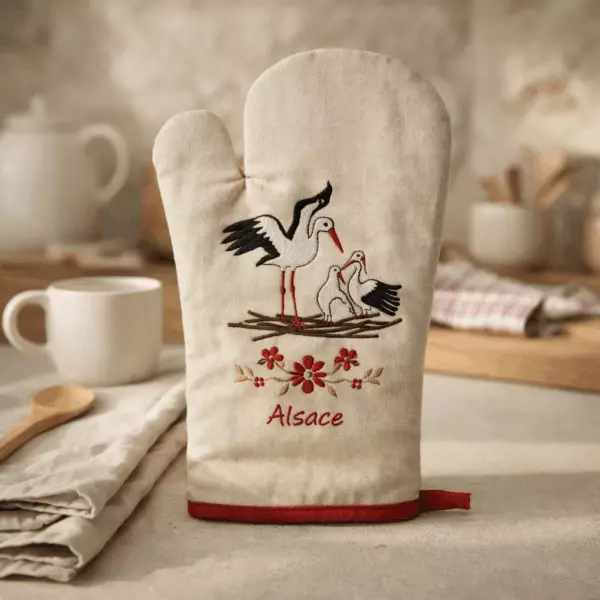 Lote de guantes de cocina/manoplas Zamma Ficelle 18 x 28