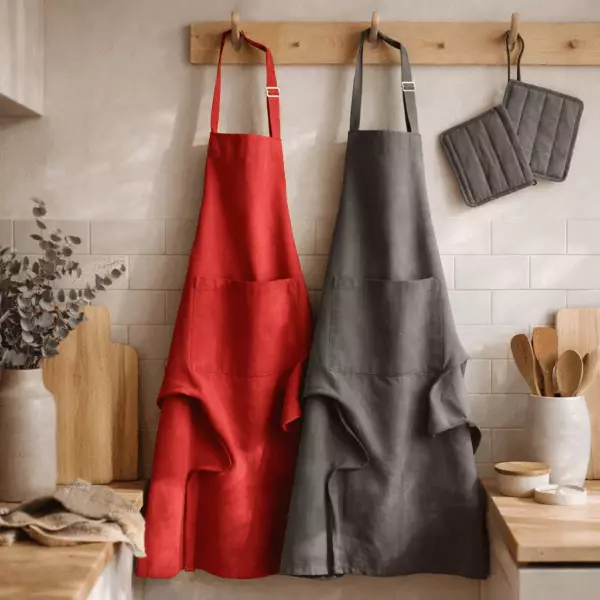 Dona Recycled Kitchen Apron and Oven Glove Set, 85 x 72